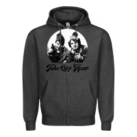 Charcoal Heather take off hoser Zipper Hoodie - linhVisuals