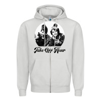 Dove Grey take off hoser Zipper Hoodie - linhVisuals