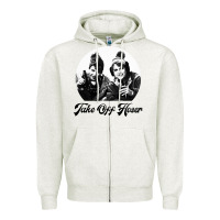 Oatmeal Heather take off hoser Zipper Hoodie - linhVisuals