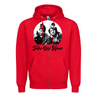 Red take off hoser Zipper Hoodie - linhVisuals