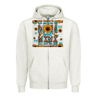 Oatmeal Heather god gifted me two titles mom and mimi and i rock them both Zipper Hoodie - JahusDesignShop