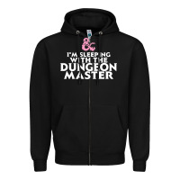 Black I'm sleeping with the dungeon master Zipper Hoodie - linhVisuals