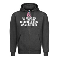 Charcoal Heather I'm sleeping with the dungeon master Zipper Hoodie - linhVisuals