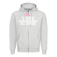 Dove Grey I'm sleeping with the dungeon master Zipper Hoodie - linhVisuals