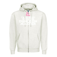 Oatmeal Heather I'm sleeping with the dungeon master Zipper Hoodie - linhVisuals