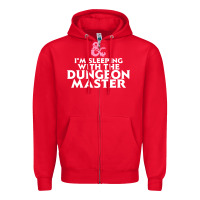 Red I'm sleeping with the dungeon master Zipper Hoodie - linhVisuals