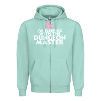 Seafoam I'm sleeping with the dungeon master Zipper Hoodie - linhVisuals