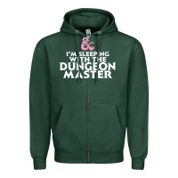 Sports Green I'm sleeping with the dungeon master Zipper Hoodie - linhVisuals