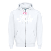 White I'm sleeping with the dungeon master Zipper Hoodie - linhVisuals