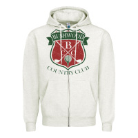 Oatmeal Heather bushwood country club Zipper Hoodie - linhVisuals