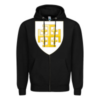 Black arms of the kingdom of jerusalem Zipper Hoodie - linhVisuals