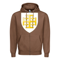 Chestnut arms of the kingdom of jerusalem Zipper Hoodie - linhVisuals