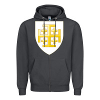 Smoke arms of the kingdom of jerusalem Zipper Hoodie - linhVisuals