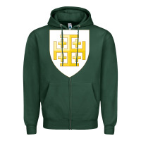 Sports Green arms of the kingdom of jerusalem Zipper Hoodie - linhVisuals