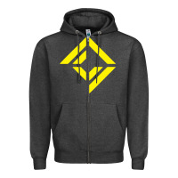 Charcoal Heather corridor crew Zipper Hoodie - linhVisuals