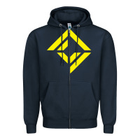 Navy corridor crew Zipper Hoodie - linhVisuals