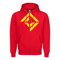 Red corridor crew Zipper Hoodie - linhVisuals