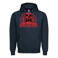 Navy crumbling castle   king gizzard and the lizard wizard Zipper Hoodie - linhVisuals