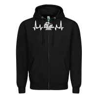 Black tractor Zipper Hoodie - linhVisuals