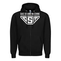 Black das sound machine Zipper Hoodie - linhVisuals