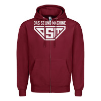 Burgundy das sound machine Zipper Hoodie - linhVisuals