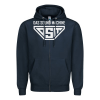 Navy das sound machine Zipper Hoodie - linhVisuals