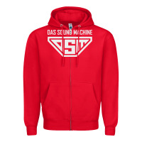 Red das sound machine Zipper Hoodie - linhVisuals