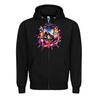 Black kimetsu no yaibathe hinokami chronicles Zipper Hoodie - linhVisuals