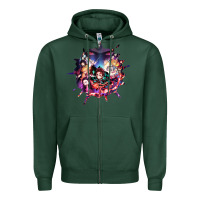 Sports Green kimetsu no yaibathe hinokami chronicles Zipper Hoodie - linhVisuals