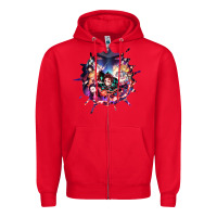 Red kimetsu no yaibathe hinokami chronicles Zipper Hoodie - linhVisuals