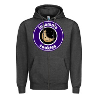 Charcoal Heather suitable-insomnia-cookies-worn Zipper Hoodie - linhVisuals