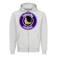 Dove Grey suitable-insomnia-cookies-worn Zipper Hoodie - linhVisuals