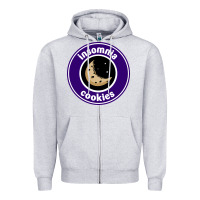 Heather Grey suitable-insomnia-cookies-worn Zipper Hoodie - linhVisuals