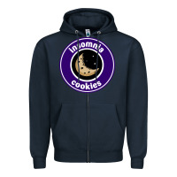 Navy suitable-insomnia-cookies-worn Zipper Hoodie - linhVisuals