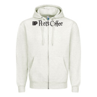 Oatmeal Heather suitable-peet's-coffee-worn Zipper Hoodie - linhVisuals