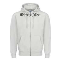 Dove Grey suitable-peet's-coffee-worn Zipper Hoodie - linhVisuals