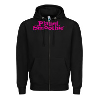 Black suitable-planet-smoothie-worn Zipper Hoodie - linhVisuals