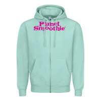 Seafoam suitable-planet-smoothie-worn Zipper Hoodie - linhVisuals