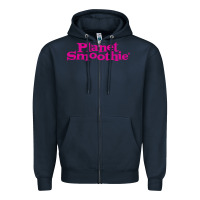 Navy suitable-planet-smoothie-worn Zipper Hoodie - linhVisuals