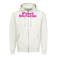 Oatmeal Heather suitable-planet-smoothie-worn Zipper Hoodie - linhVisuals