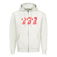 Oatmeal Heather the police   ghost in the machine Zipper Hoodie - linhVisuals