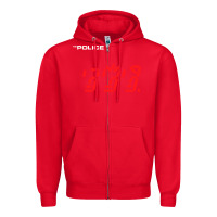 Red the police   ghost in the machine Zipper Hoodie - linhVisuals