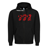 Black the police   ghost in the machine Zipper Hoodie - linhVisuals