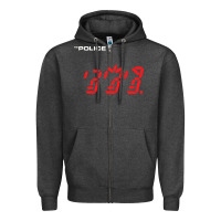 Charcoal Heather the police   ghost in the machine Zipper Hoodie - linhVisuals