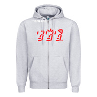 Heather Grey the police   ghost in the machine Zipper Hoodie - linhVisuals