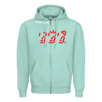 Seafoam the police   ghost in the machine Zipper Hoodie - linhVisuals