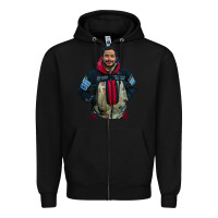 Black nimsdai purja Zipper Hoodie - linhVisuals
