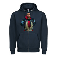 Navy nimsdai purja Zipper Hoodie - linhVisuals