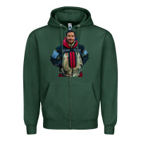 Sports Green nimsdai purja Zipper Hoodie - linhVisuals