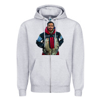 Heather Grey nimsdai purja Zipper Hoodie - linhVisuals